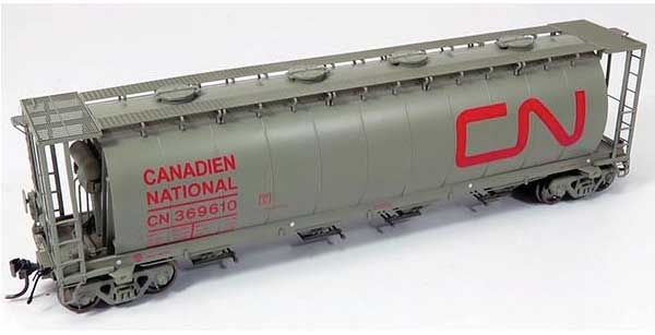 127023A - NSC 3800 Cylindrical Covered Hopper - Canadian National #3 (As-Delivered; gray, red; Large Noodle Logo)