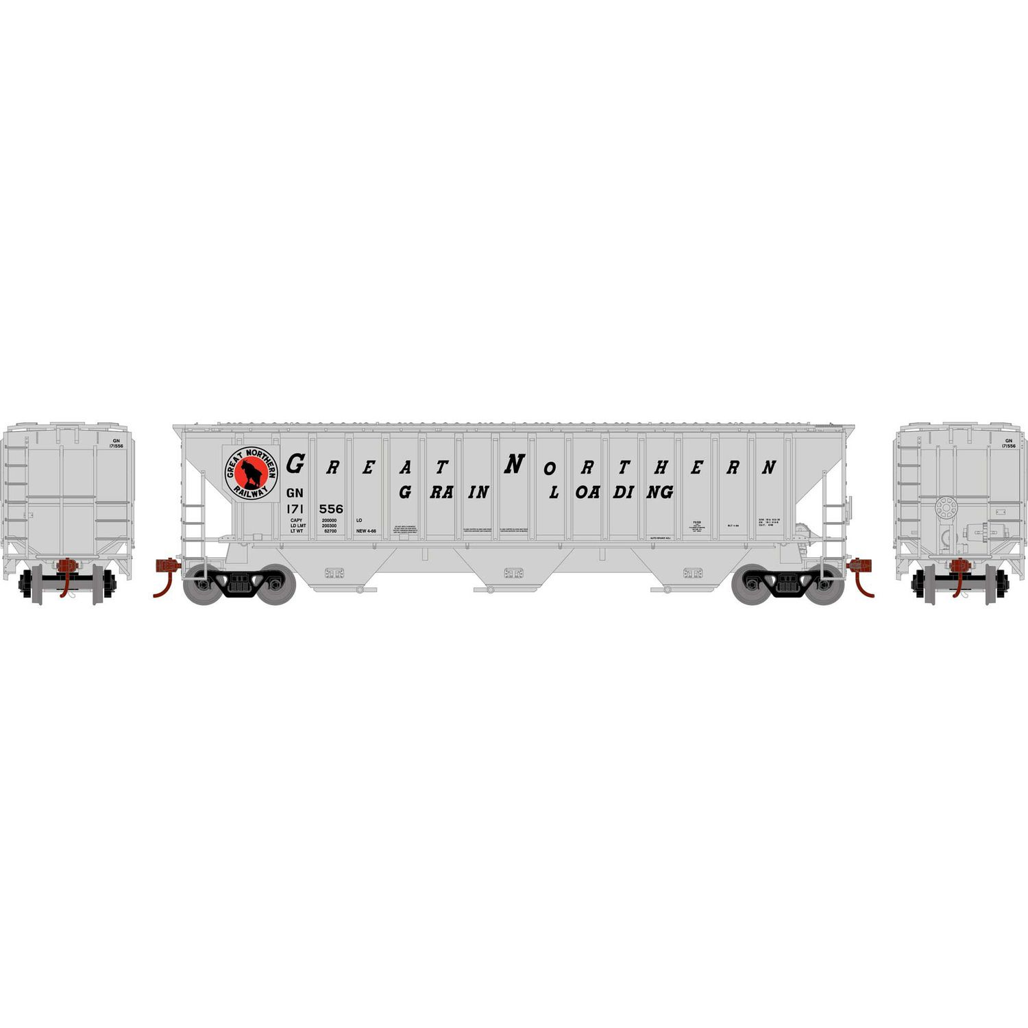 18781 HO RTR PS 4740 Covered Hopper, GN #171556