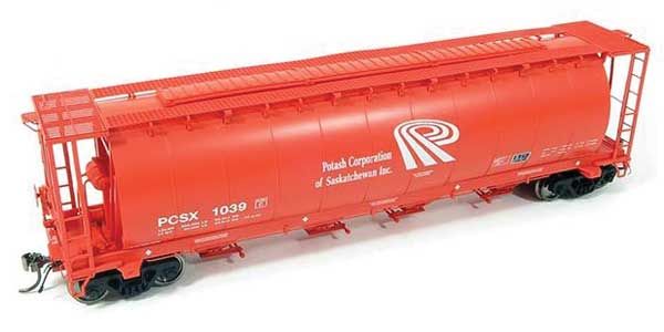 127031A - NSC 3800 Cylindrical Covered Hopper - Potash Corp of Saskatchewan PCSX #2 (salmon, white)