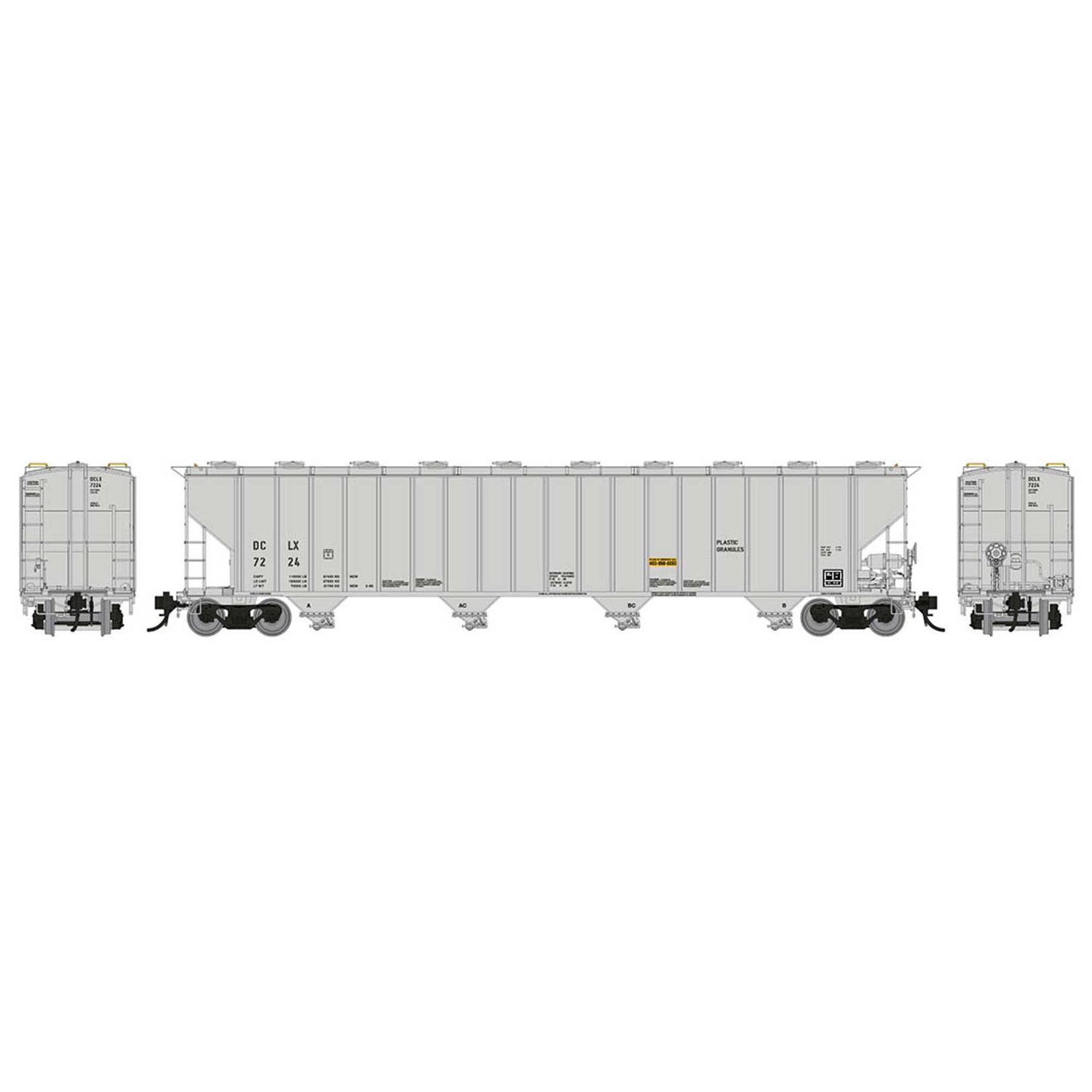 157008A HO Procor 5820 Covered Hopper DCLX, DOW