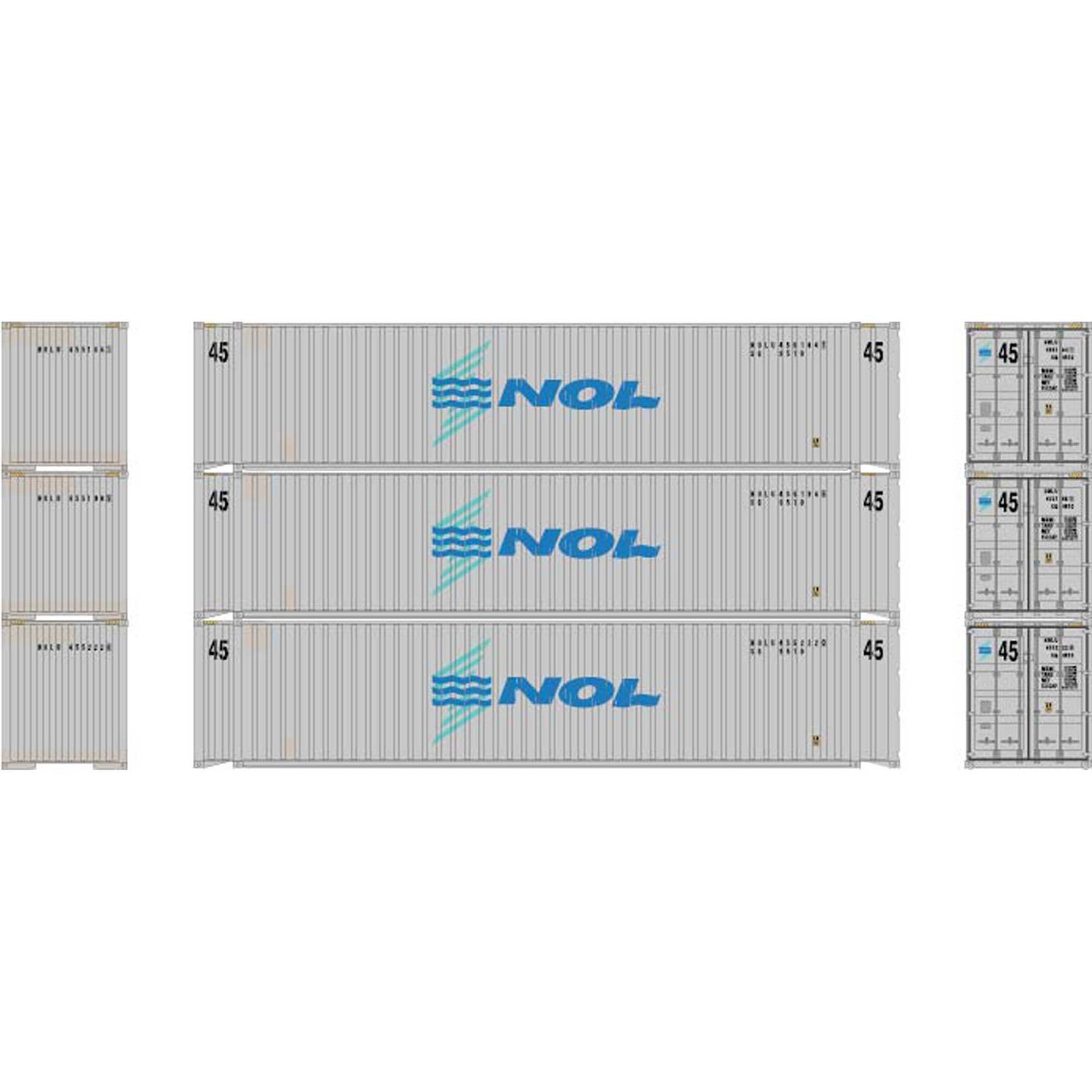 28038 HO RTR 45' Container, NOL #1 (3)
