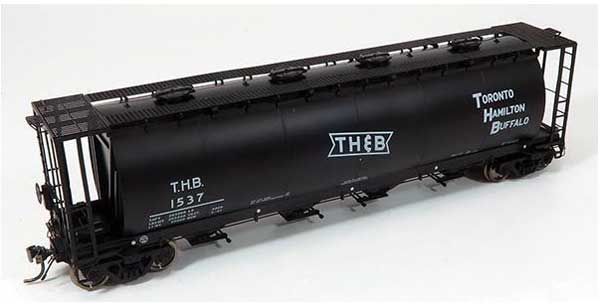 127029A - NSC 3800 Cylindrical Covered Hopper - Toronto, Hamilton &amp; Buffalo #2 (As-Delivered, black, Bowtie Logo)