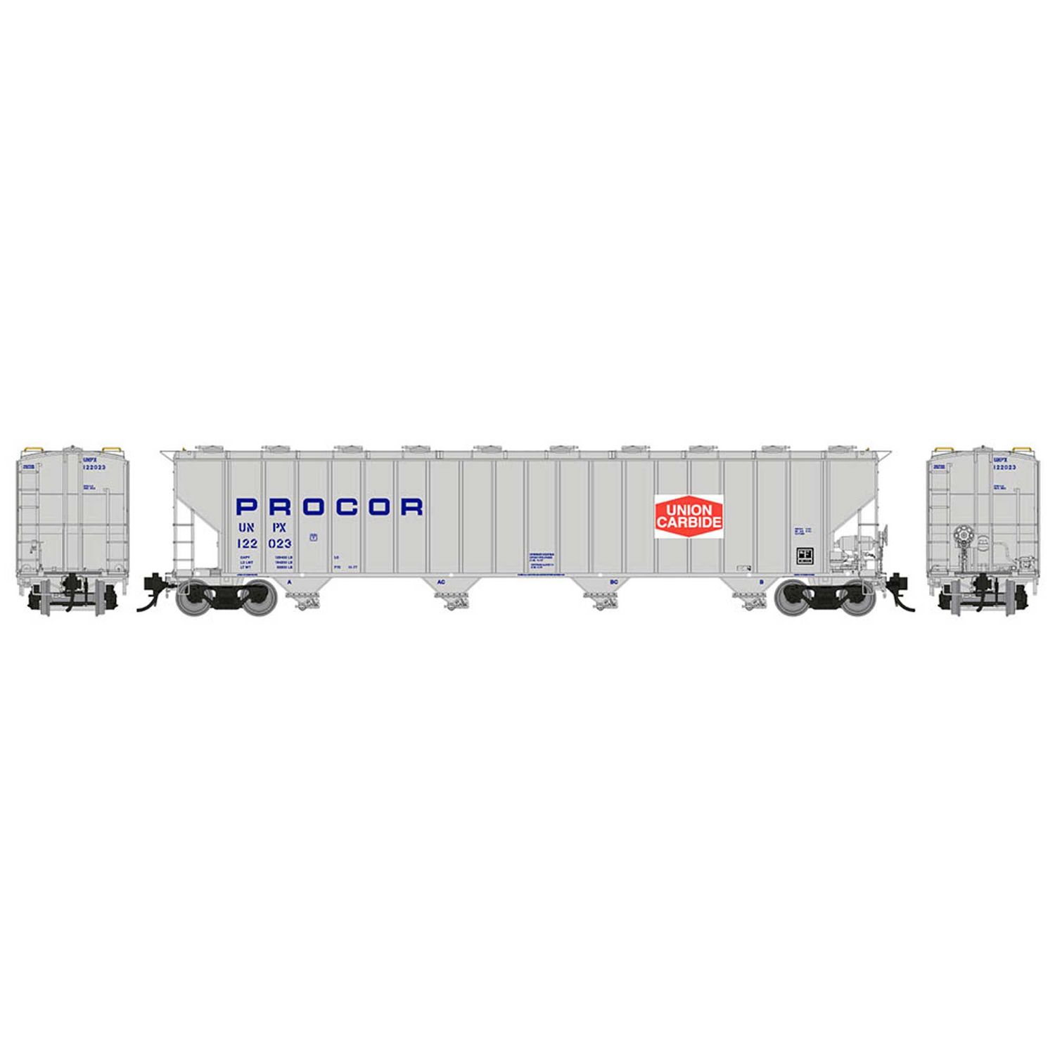 157003A HO Procor 5820 Covered Hopper UNPX, UNCBD