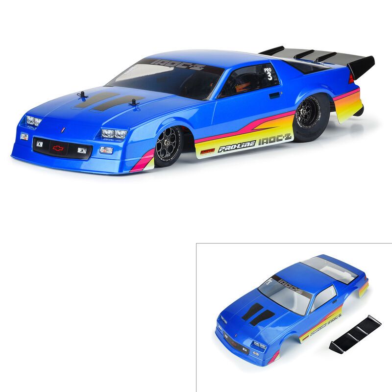 360213 1/10 Pre-Painted/Cut 1985 Chevy Camaro IROC-Z Blue Body: 22S Drag Car