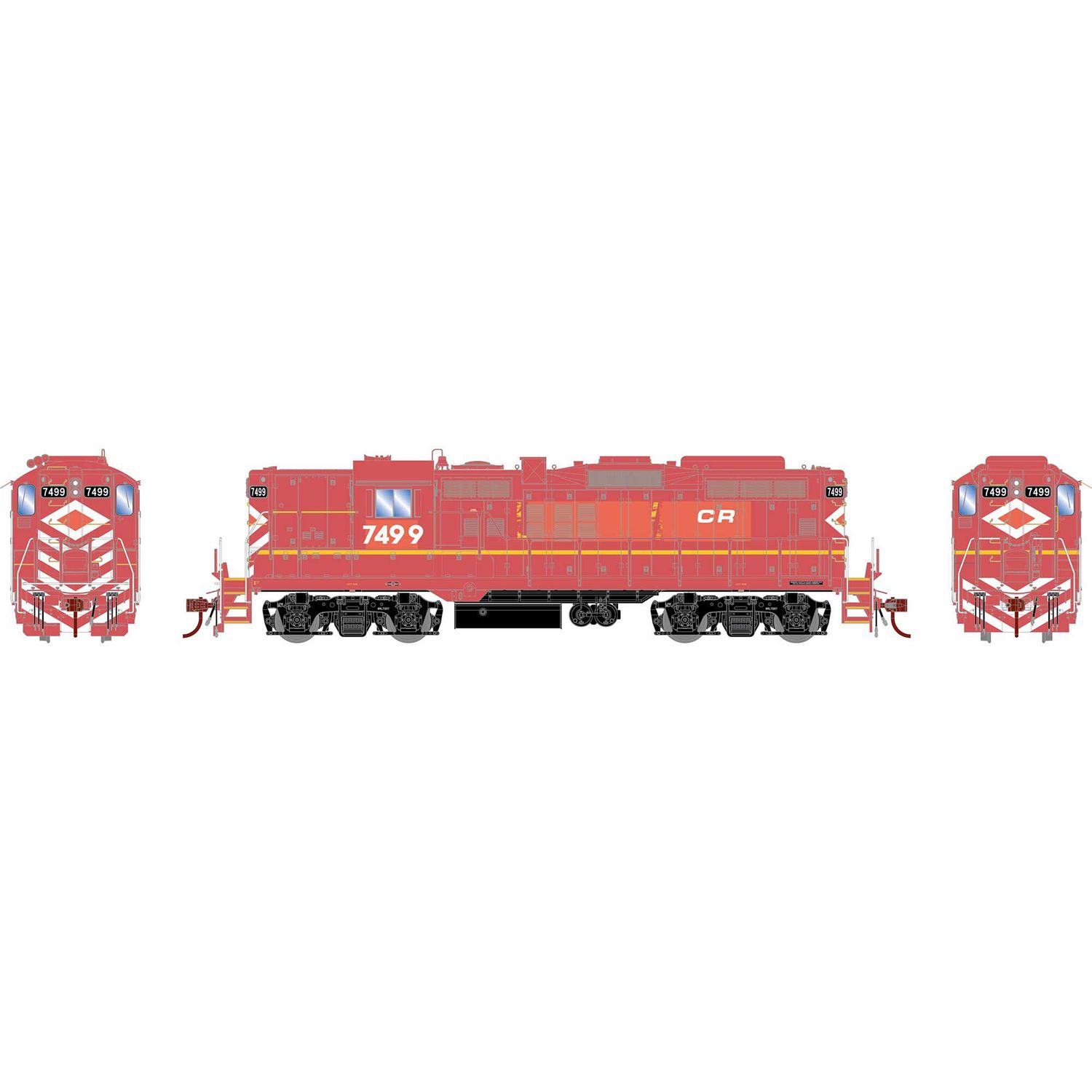 ATHG30724   GP18 with DCC &amp; Sound, CR # 7499 HO
