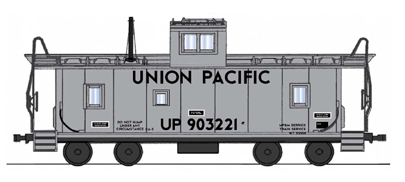 CCS1074-03  Centralia Car Shops Caboose Union Pacific - Mow - Silver # 903225 HO