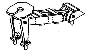 1004  Piggyback Trailer Hitch Pewter  HO