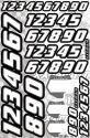 Race Numbers - White