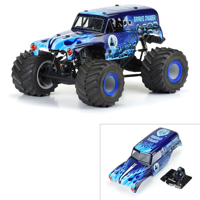 359313  1/10 Grave Digger Ice (Blue) Painted Body Set: LMT
