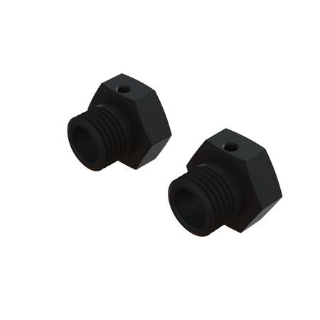 311117 Aluminum Wheel Hex 17mm, 16.5mm Thick, Black (2)