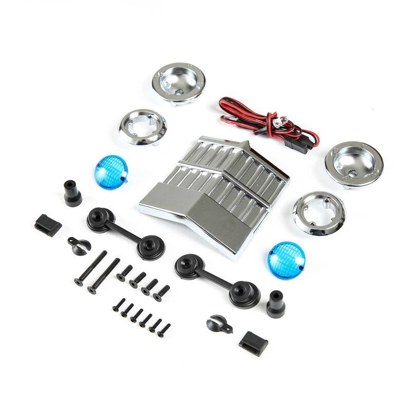 240019  Front LED Lights and Grill Set, Son Uva Digger:LMT