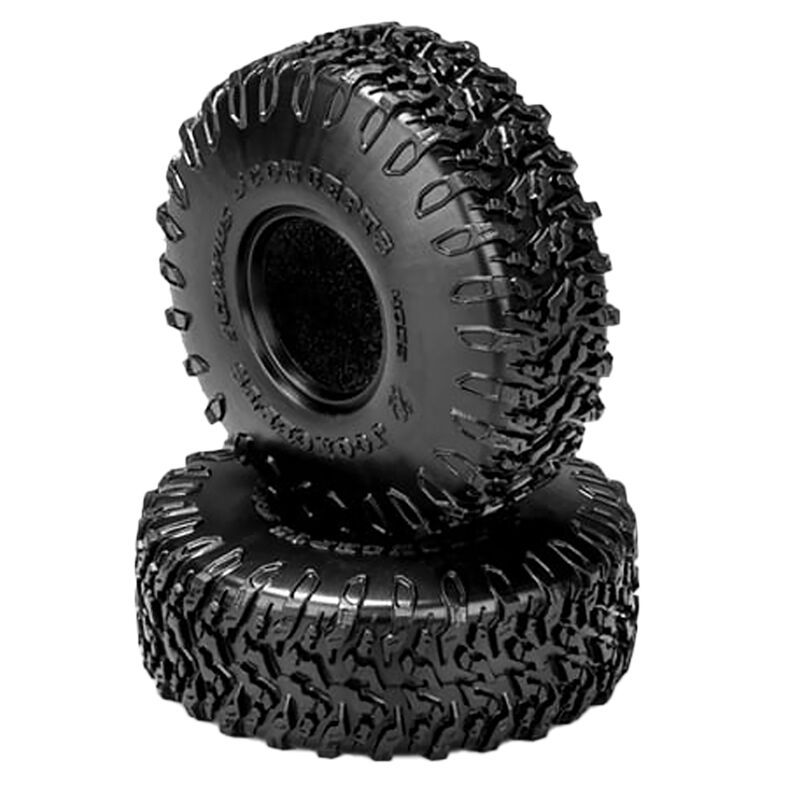 4053-02 1/24 Scoprios 1.0" Crawler Tires and Inserts, Green Compound (2)