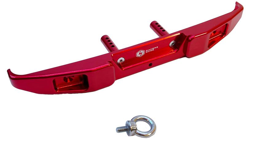 RCESCX6020R  Aluminum CNC Rear Bumper for Axial SCX6, Red