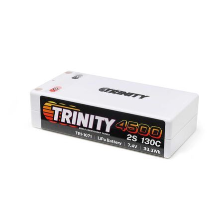 TRI-1071 4500mah 2S 7.4V 130C Shorty Battery 5mm Bullets