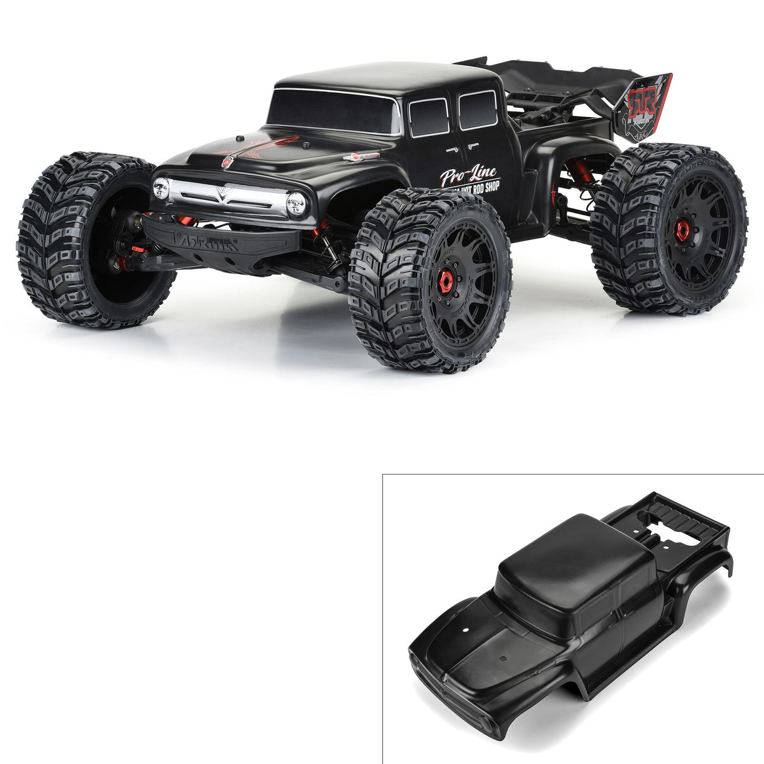 361118 1/5 Pre-Cut Ford F-100 Bash Armor Black Body: Kraton 8S