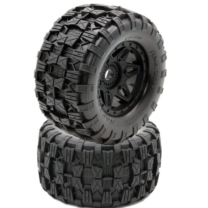 PHT2380 Powerhobby Raptor MX Belted All Terrain Tires Mounted 17mm