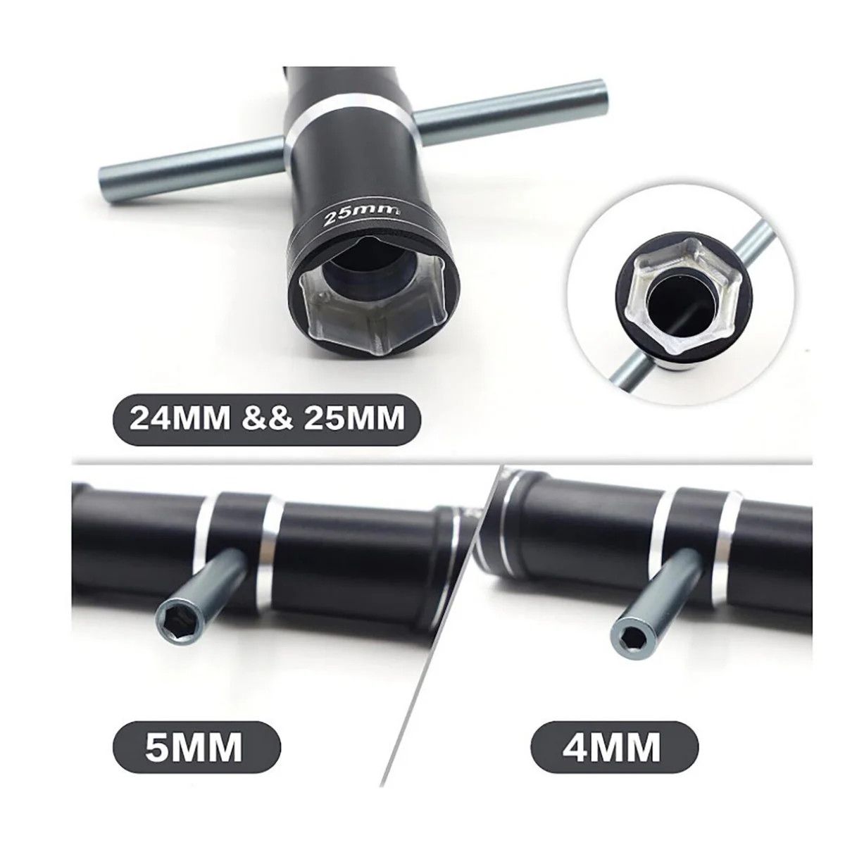 PHB5775 24mm / 25mm Aluminum Hex Wheel Wrench RC Tools