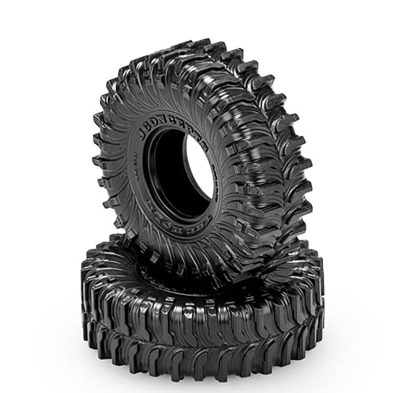 4058-02 1/24 The Hold 1.0" Crawler Tires and Inserts Green Compound (2)