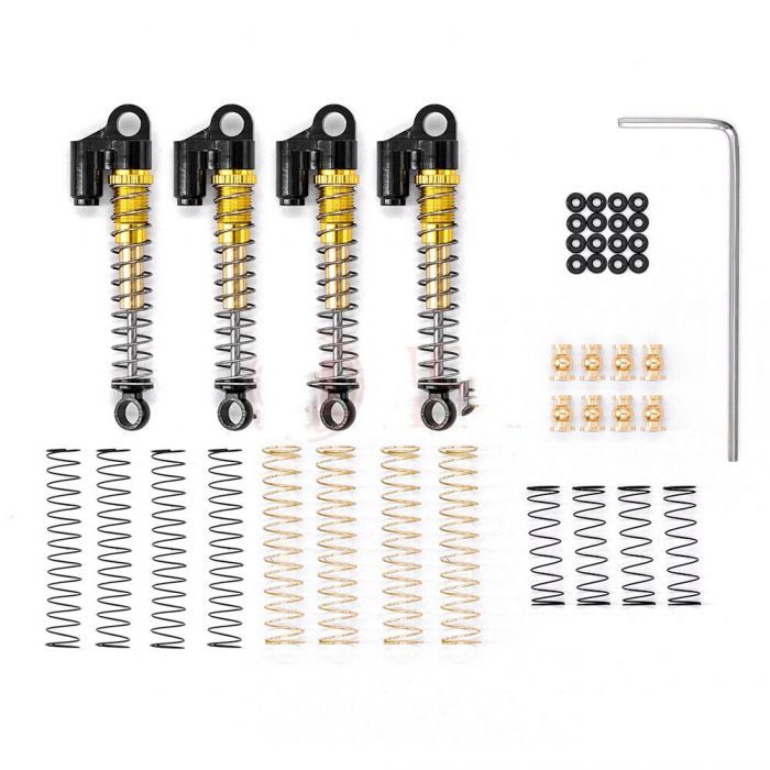 PHSCX24757 Axial SCX24 Aluminum 45mm Long Shocks Front &amp; Rear (4)