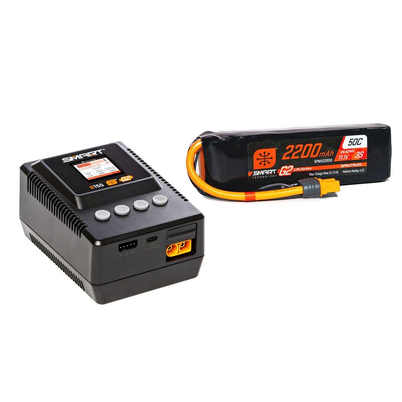 SPMXPSA400 Smart Powerstage Air Bundle: G2 2200mAh 3S LiPo IC3 &amp; S155 Charger