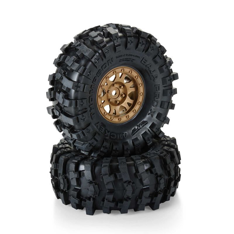 PRO1021315 1/10 Limited Edition Mickey Thompson Baja Pro X G8 1.9" Crawler Tires Mounted 12mm Bronze Impulse (2)