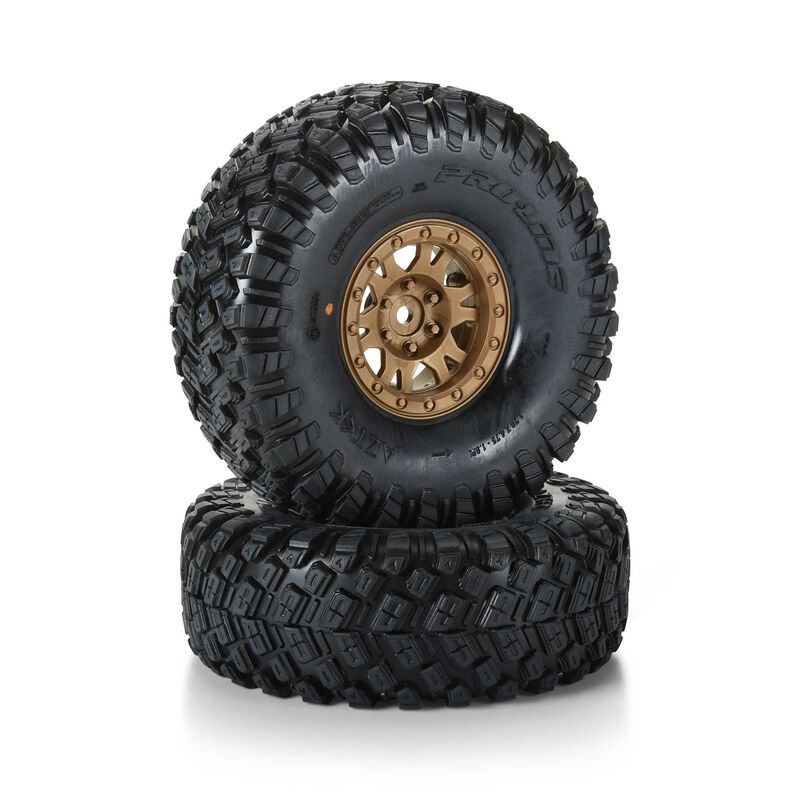 PRO1025415 1/10 Limited Edition Aztek G8 1.9" Crawler Tires Mounted 12mm Bronze Impulse (2)