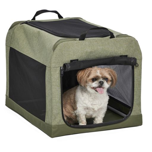 Midwest Green Canine Camper Soft Tent Dog Crate, 24.61" L X 18.31" W X 17.33" H, Small, Green