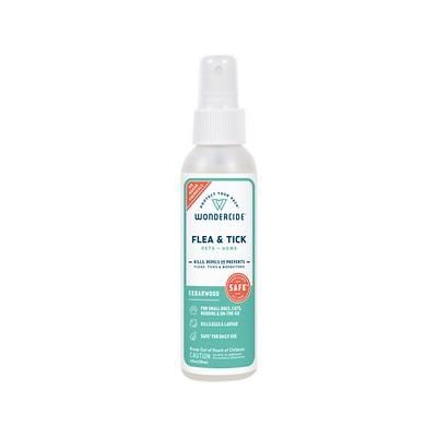 Wondercide - Flea  Tick and Mosquito Spray for Dogs  Cats  and Home - Flea and Tick Killer  Control  Prevention  Treatment - with Natural Essential Oils - Pet and Family Safe - Cedarwood 4 oz