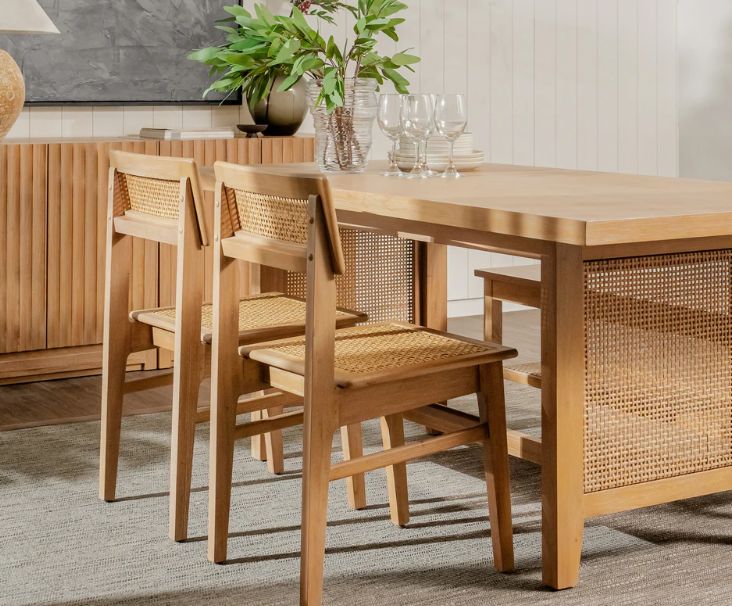 (Liora Dining Chair Cane Set of 2 Natural)(FT-STB01-01-02-01)