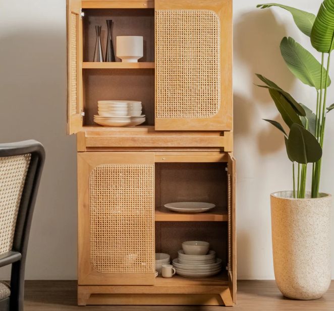 Liora Cabinet Door Set Rattan For Anira Accent Cabinet Natural)(FT-STB01-07-03-01)
