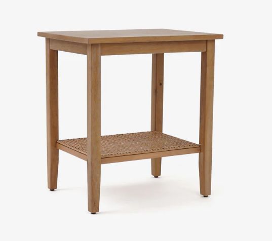 (Liora Accent Table with Shelf Rattan Natural)(FT-STB01-00-09-01)