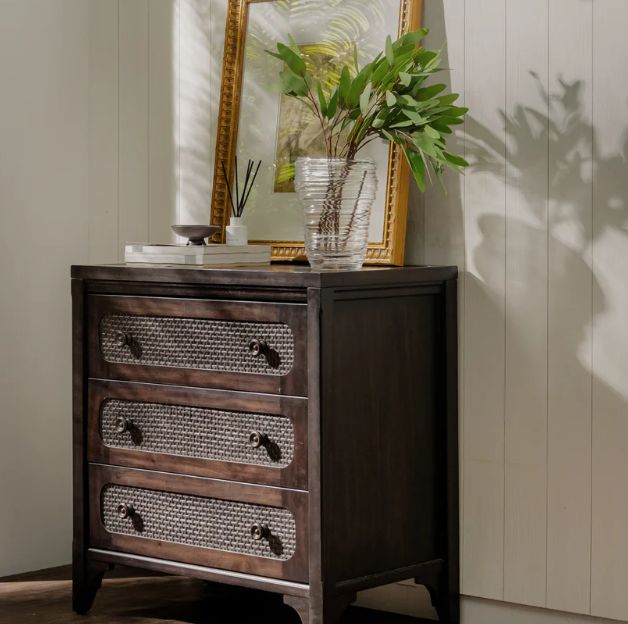 (Lurian Chest 3 Drawer Black)(FT-STB07-02-06-02)