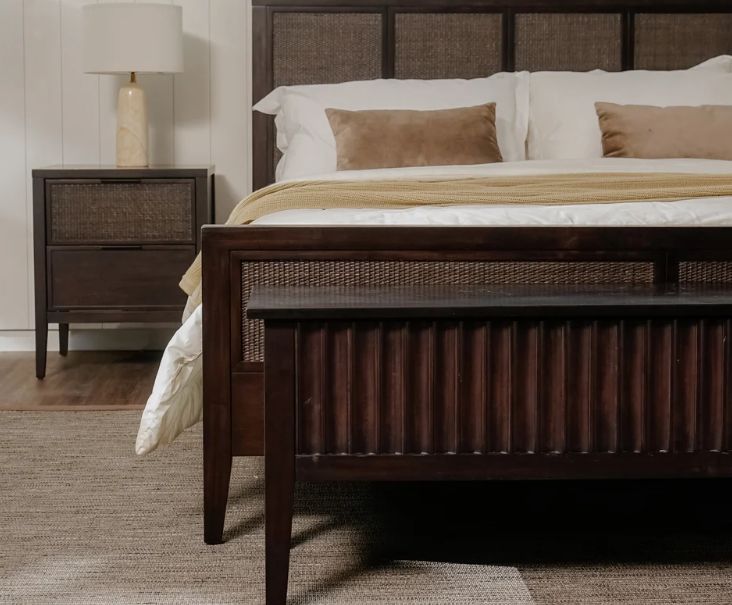 (Kalana Queen Bed Frame Black)(FT-STB03-02-00-02.A &amp; .B)