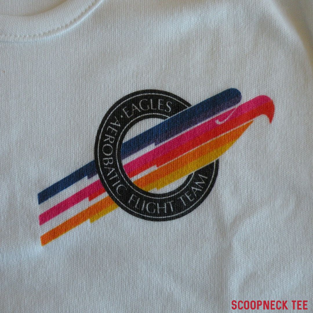Ladies&#39; Scoopneck Tee - Multicolored Eagle