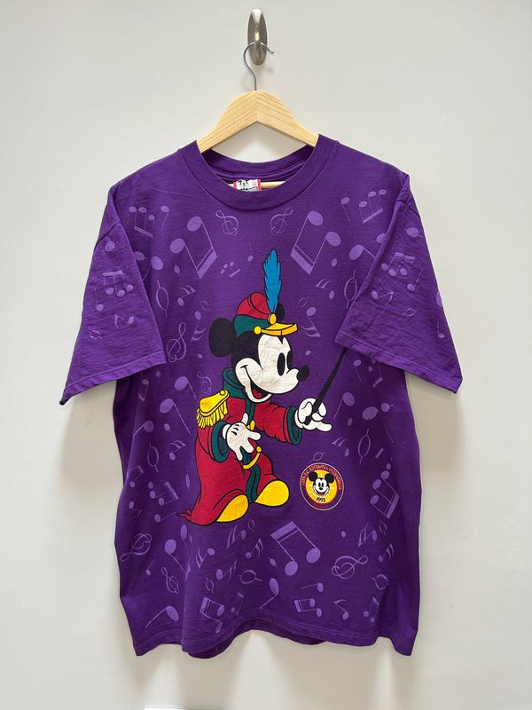 Vintage Rare 1993 Disneyana Convention Musical Mickey Band Leader Tee (L/XL)