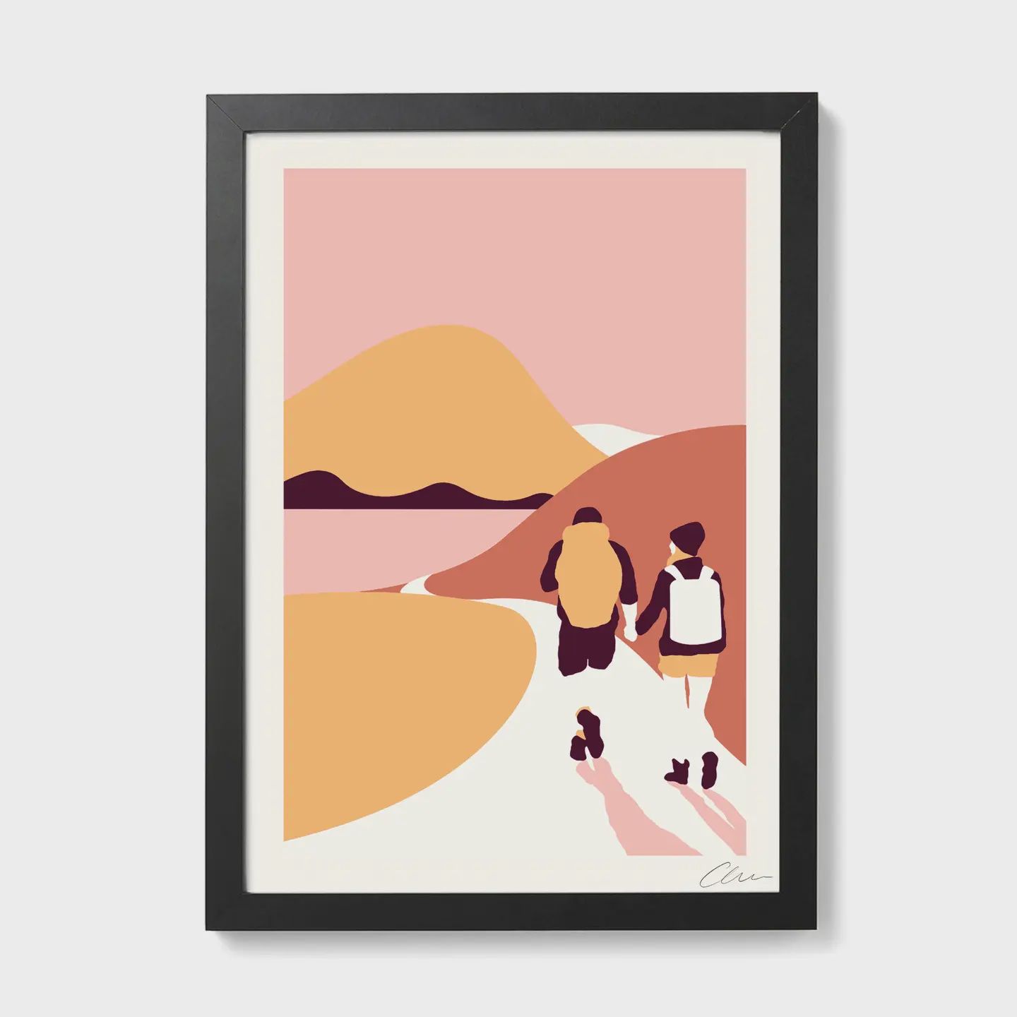 Screenprint A4 - Last Trip of Summer - Walkers