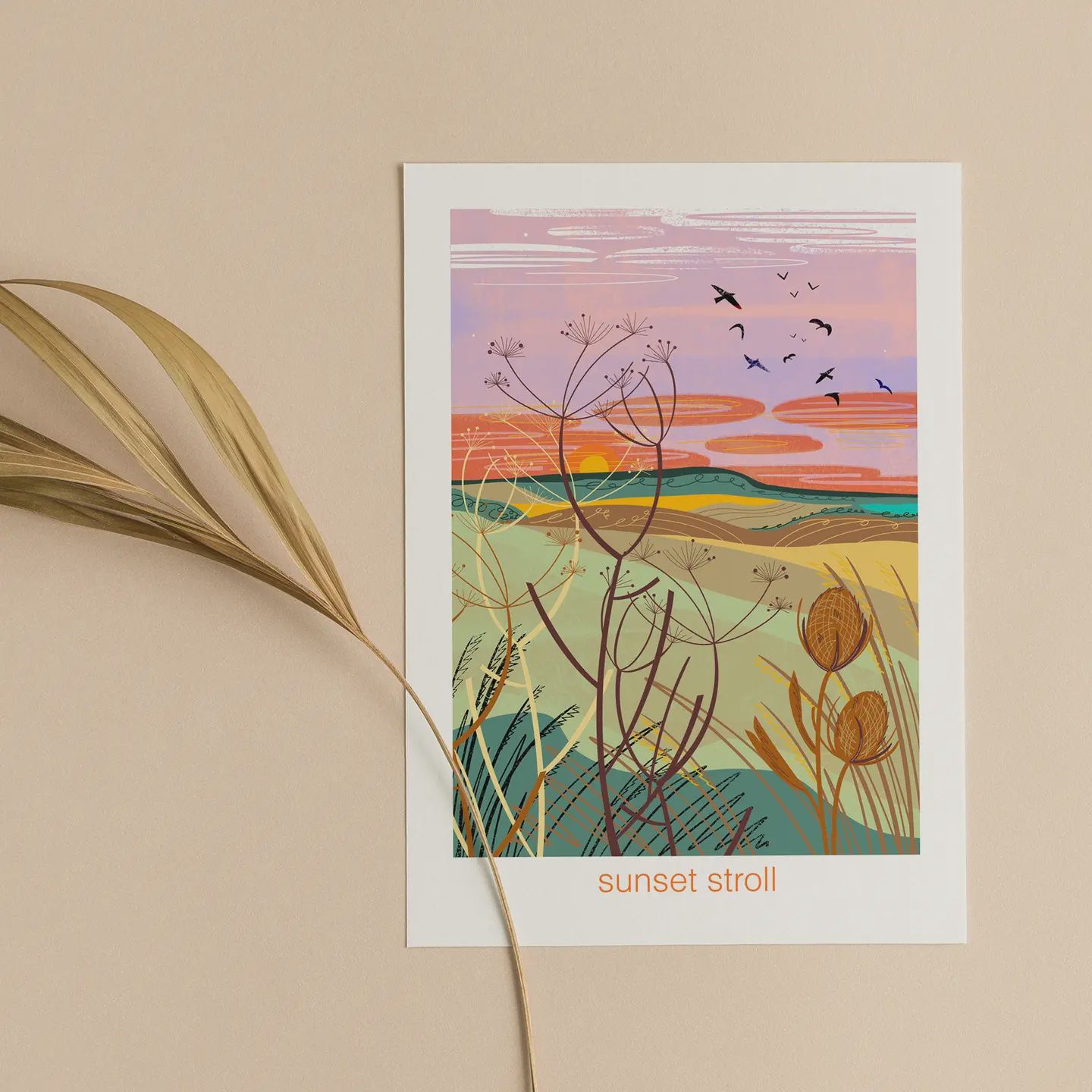 Sunset Stroll Card - Nature Outdoor