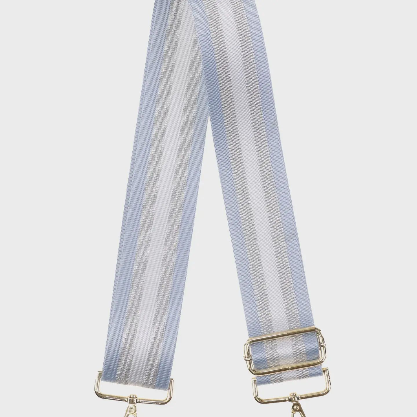 Bag Strap - Silver Stripe/Sky Blue