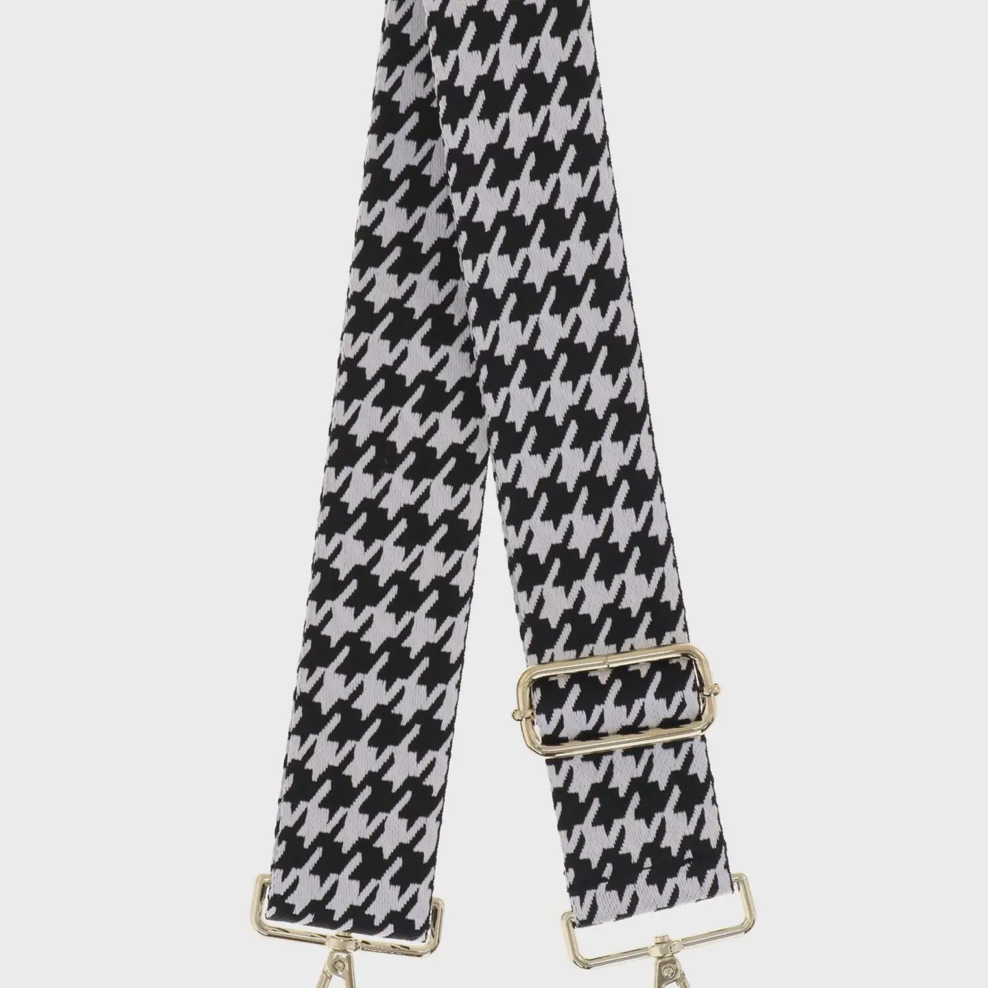 Bag Strap - Navy &amp; White Houndstooth