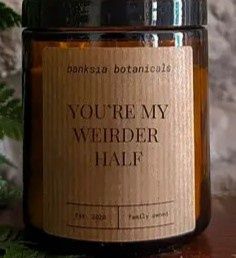 Soy Wax Candle My Weirder Half Anniversary