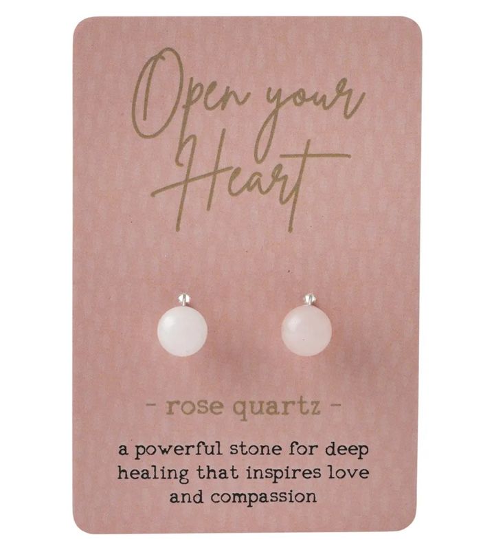 Just Smile Earring - Rose Quartz