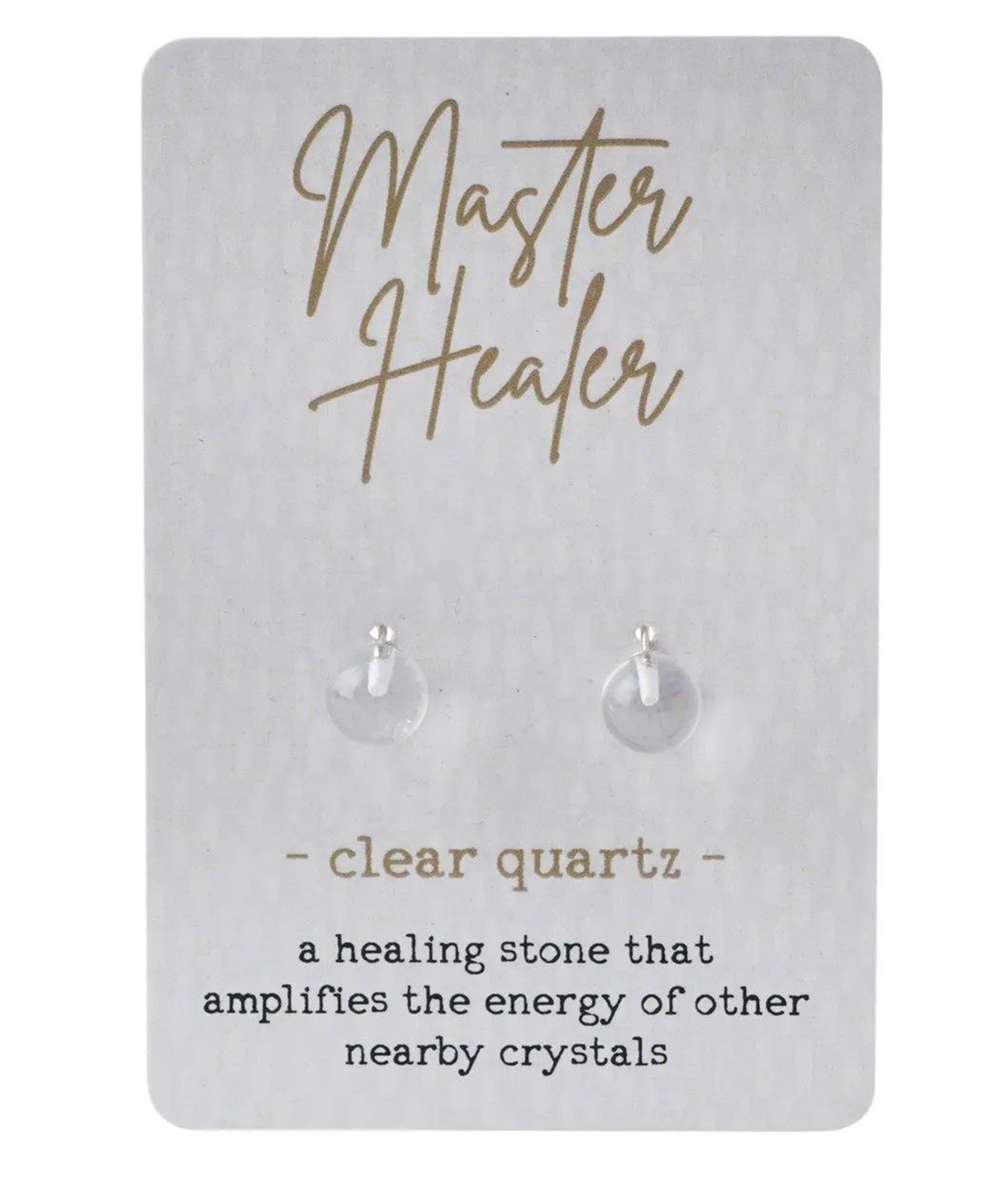 Just Smile Earring - Clear Quartz
