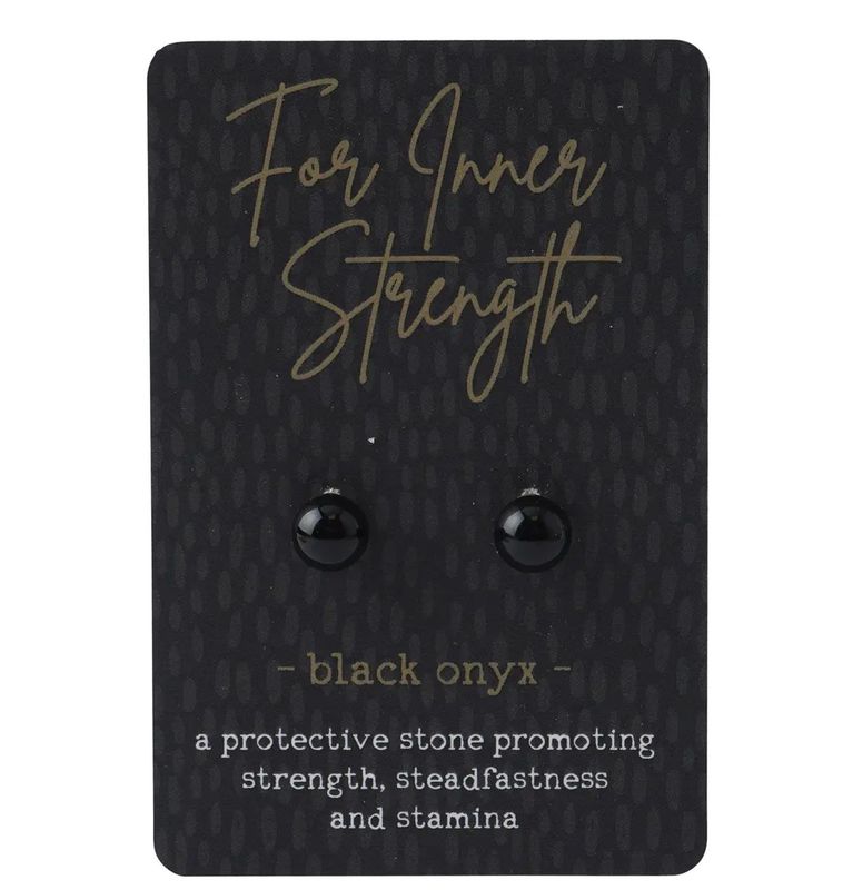 Just Smile Earring - Black Onyx