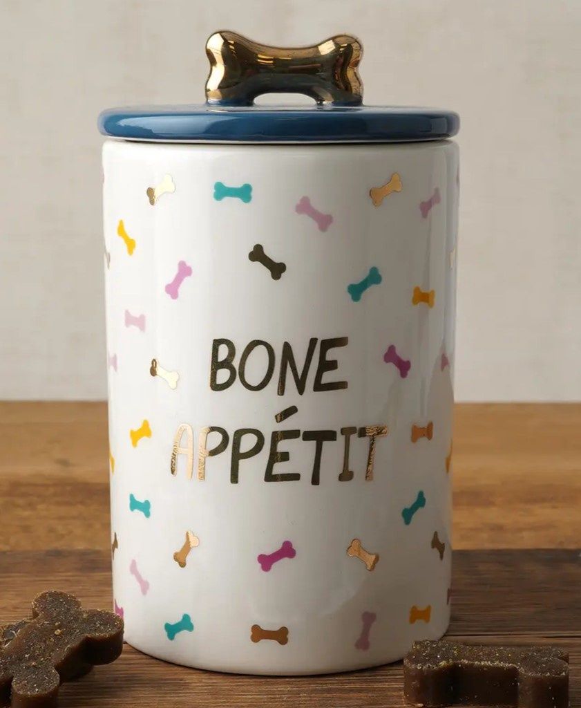 Bone Appetit Ceramic Treat Jar