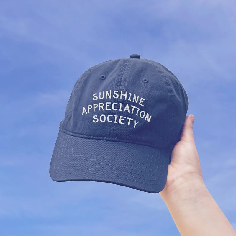 Baseball Cap - Sunshine Appreciation Society - Vintage Blue