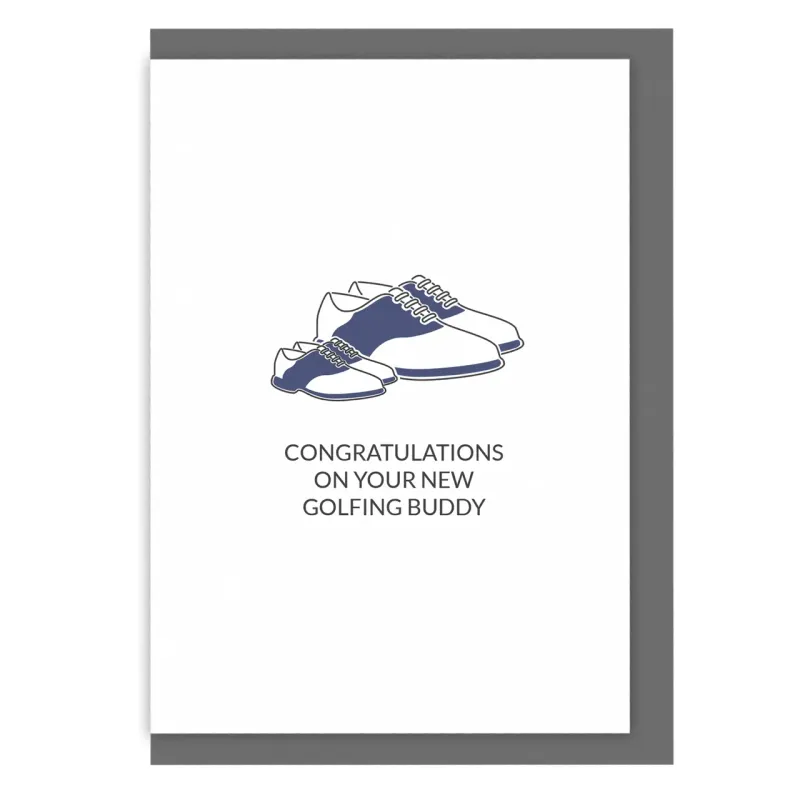Golf Baby Card - New Golfing Buddy