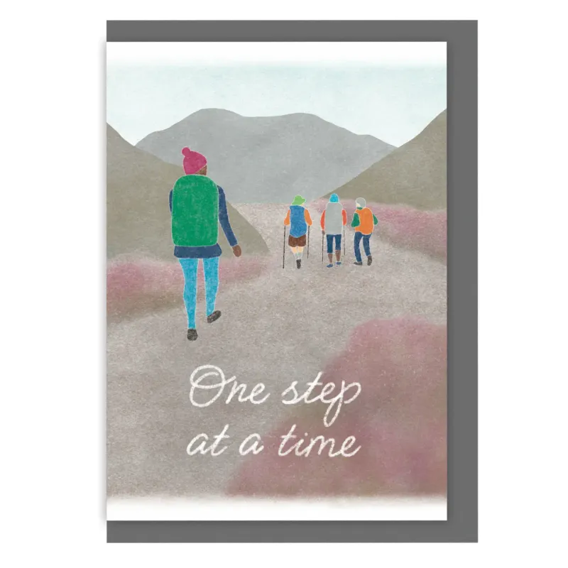 Hiking Greeting Card - One Step at a Time