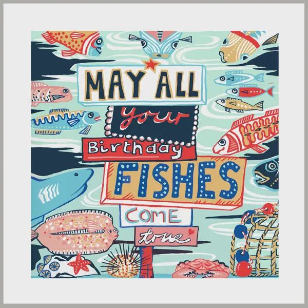 Birthday Card - Birthday Fishes