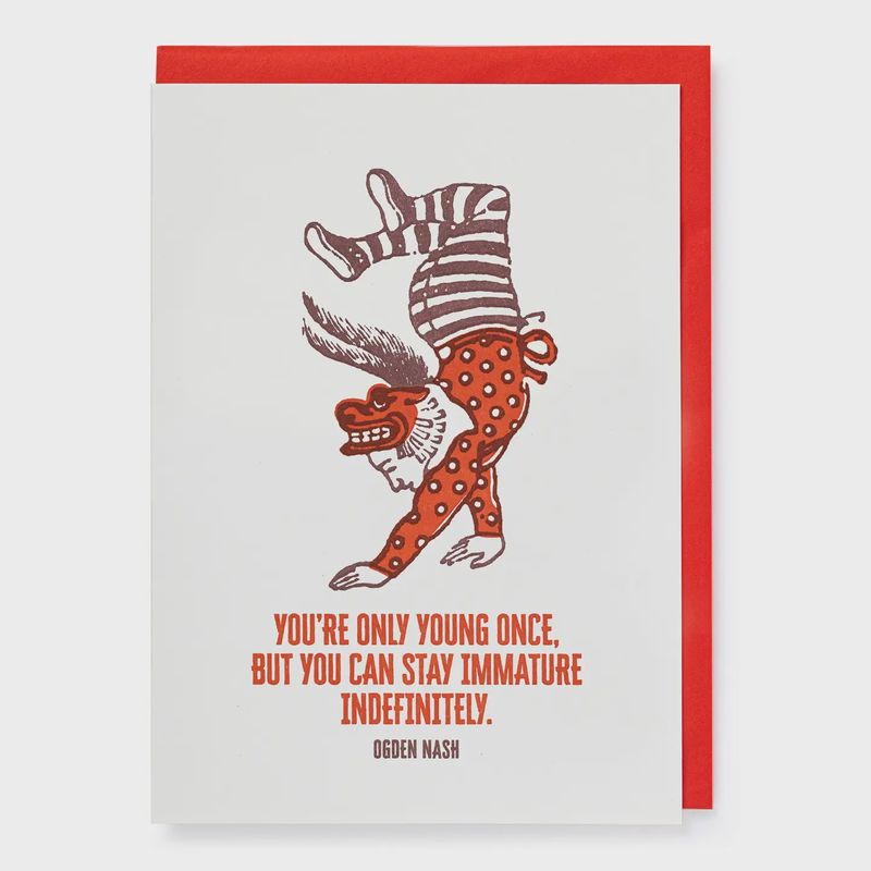 Greeting Card - You&#39;re Only Young Once
