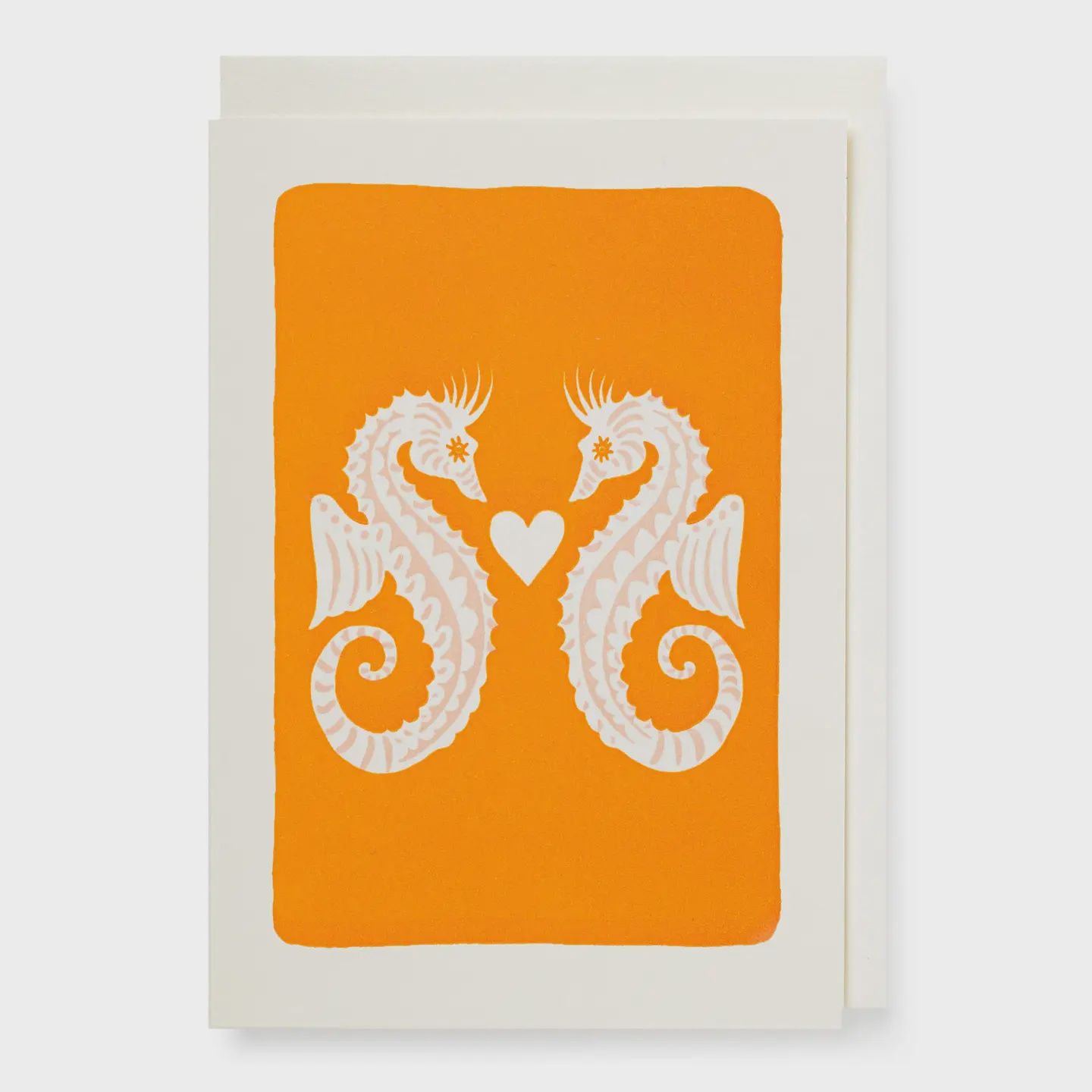 Small Greeting Card - Gold Seahorse